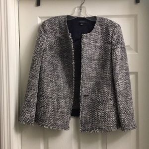 Ann Taylor blazer, navy/white, size small.